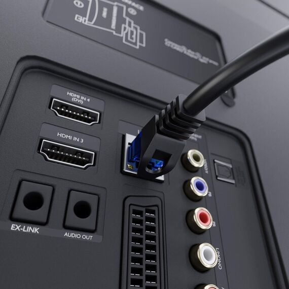 KabelDirekt Netzwerkkabel – Überträgt maximale deutsche Glasfaser-Geschwindigkeit – Netzwerk, Ethernet Kabel, LAN & Patch Kabel – 5x 10m – In 0,25-30m – Gigabit-Netz, Router/Modem, RJ45 (schwarz)