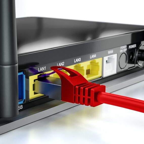 deleyCON 0,5m CAT7 Netzwerkkabel - 10 Gigabit - RJ45 Patchkabel Ethernet Kabel (Kupfer, SFTP PiMF Schirmung) - für Highspeed LAN DSL Switch Modem Router Patchpanel CAT7 CAT6 CAT5 - Rot
