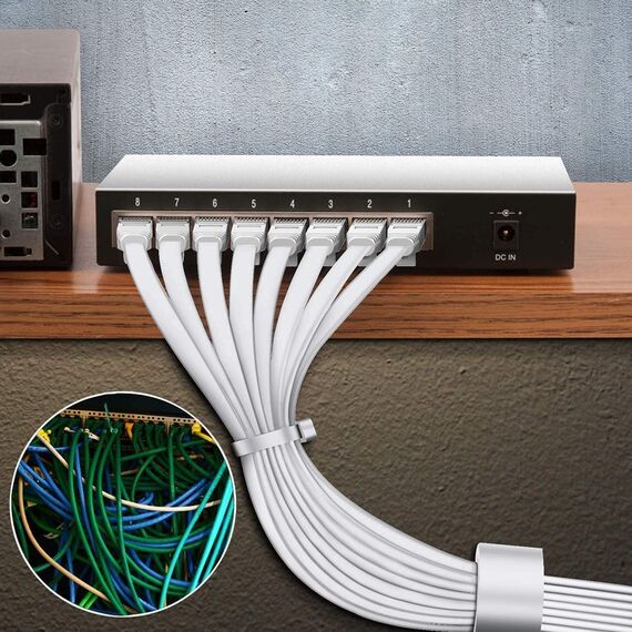 LAN Kabel 30 meter Weiß, Lang Netzwerkkabel Flach, Hochgeschwindigkeits Gigabit Ethernet Kabel, Cat6 RJ45 Weiss Internet Patchkabel für Router, Switch, Modem, Laptop, PS5, PS4, Smart TV, Xbox One