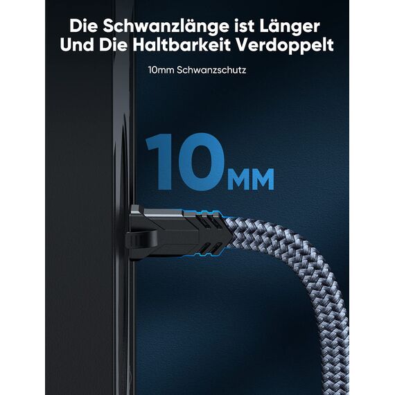 SNOWKIDS Cat 8 Netzwerkkabel 31m, 40Gbps LAN Kabel Hochgeschwindigkeits 2000MHz S/FTP Ethernet Kabel Gigabit RJ45 Nylon geflochtener Vergoldeter Patchkabel f¨¹r PS/5/4 Router Modem TV Switch Laptop