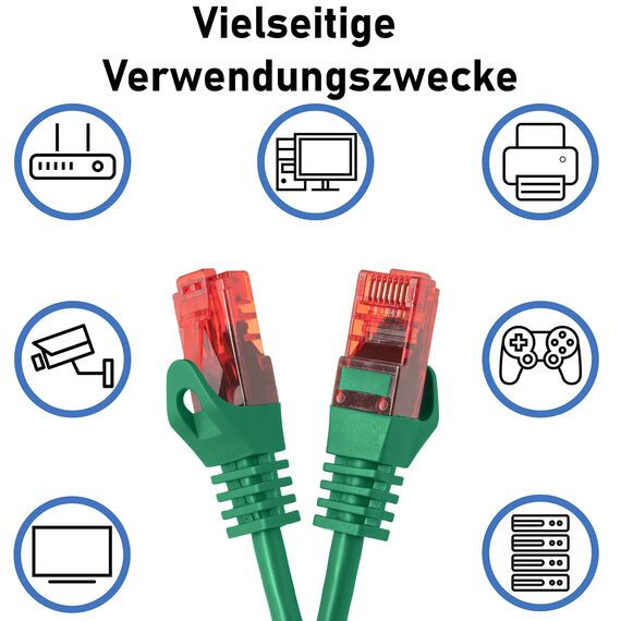 BIGtec LAN Kabel 0,15m Netzwerkkabel grün Gigabit Ethernet Kabel RJ45 Stecker Patchkabel für Patchpanel Netzwerk Switch Gaming PC kompatibel Playstation 5 PS5 Nintendo Switch 2 -Station 0,15 Meter