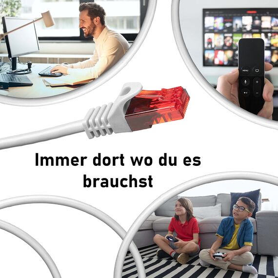 BIGtec LAN Kabel 0,15m Netzwerkkabel weiss - 10 Stück - Gigabit Ethernet Kabel RJ45 Stecker Patchkabel für Patchpanel Netzwerk Switch Gaming kompatibel Playstation 5 PS5 XBOX Nintendo Switch 2-Station