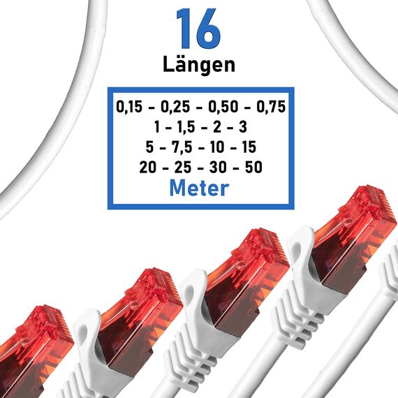 BIGtec LAN Kabel 0,5m Netzwerkkabel weiss - 10 Stück - Gigabit Ethernet Kabel RJ45 Stecker Patchkabel für Patchpanel Netzwerk Switch Gaming kompatibel Playstation 5 PS5 XBOX Nintendo Switch 2-Station
