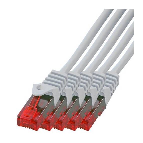 BIGtec LAN Kabel 2m Netzwerkkabel grau - 5 Stück - Gigabit Ethernet Kabel RJ45 Stecker Patchkabel für Patchpanel Netzwerk Switch Gaming kompatibel Playstation 5 PS5 XBOX Nintendo Switch 2-Station