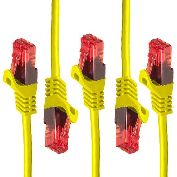BIGtec LAN Kabel 1,5m Netzwerkkabel gelb - 5 Stück - Gigabit Ethernet Kabel RJ45 Stecker Patchkabel für Patchpanel Netzwerk Switch Gaming kompatibel Playstation 5 PS5 XBOX Nintendo Switch 2-Station
