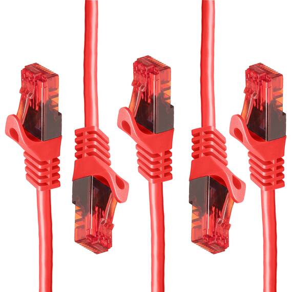 BIGtec LAN Kabel 1,5m Netzwerkkabel rot - 5 Stück - Gigabit Ethernet Kabel RJ45 Stecker Patchkabel für Patchpanel Netzwerk Switch Gaming kompatibel Playstation 5 PS5 XBOX Nintendo Switch 2-Station
