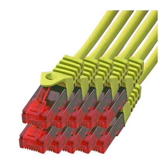 BIGtec LAN Kabel 3m Netzwerkkabel gelb - 10 Stück - Gigabit Ethernet Kabel RJ45 Stecker Patchkabel für Patchpanel Netzwerk Switch Gaming kompatibel Playstation 5 PS5 XBOX Nintendo Switch 2-Station