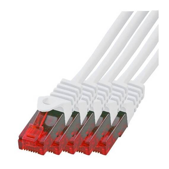 BIGtec LAN Kabel 10m Netzwerkkabel weiss - 5 Stück - Gigabit Ethernet Kabel RJ45 Stecker Patchkabel für Patchpanel Netzwerk Switch Gaming kompatibel Playstation 5 PS5 XBOX Nintendo Switch 2-Station