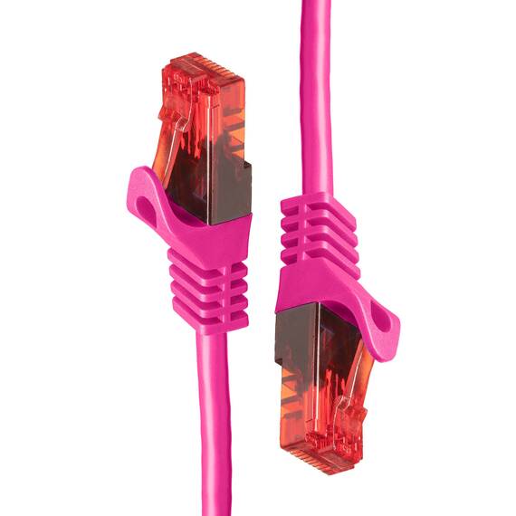 BIGtec LAN Kabel 7,5m Netzwerkkabel pink - 5 Stück - Gigabit Ethernet Kabel RJ45 Stecker Patchkabel für Patchpanel Netzwerk Switch Gaming kompatibel Playstation 5 PS5 XBOX Nintendo Switch 2-Station