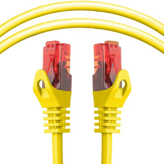 BIGtec LAN Kabel 5m Netzwerkkabel gelb - 10 Stück - Gigabit Ethernet Kabel RJ45 Stecker Patchkabel für Patchpanel Netzwerk Switch Gaming kompatibel Playstation 5 PS5 XBOX Nintendo Switch 2-Station