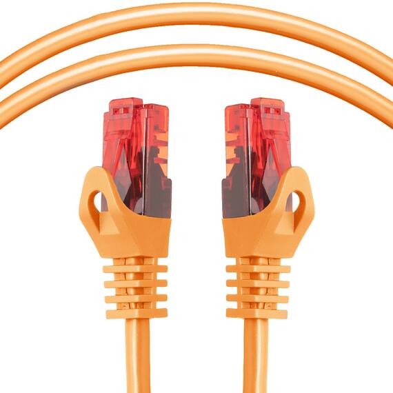 BIGtec LAN Kabel 15m Netzwerkkabel orange - 5 Stück - Gigabit Ethernet Kabel RJ45 Stecker Patchkabel für Patchpanel Netzwerk Switch Gaming kompatibel Playstation 5 PS5 XBOX Nintendo Switch 2-Station