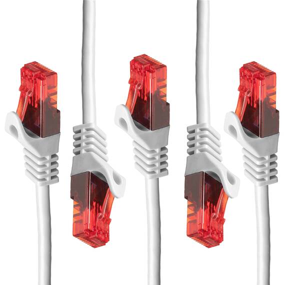 BIGtec LAN Kabel 20m Netzwerkkabel weiss - 5 Stück - Gigabit Ethernet Kabel RJ45 Stecker Patchkabel für Patchpanel Netzwerk Switch Gaming kompatibel Playstation 5 PS5 XBOX Nintendo Switch 2-Station