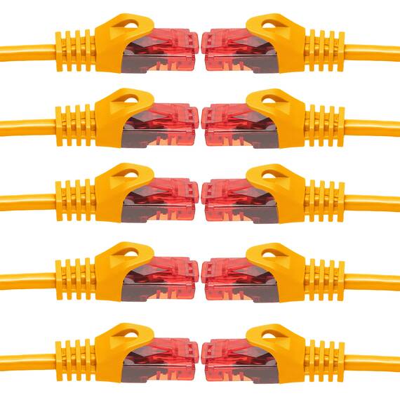 BIGtec LAN Kabel 25m Netzwerkkabel orange - 10 Stück - Gigabit Ethernet Kabel RJ45 Stecker Patchkabel für Patchpanel Netzwerk Switch Gaming kompatibel Playstation 5 PS5 XBOX Nintendo Switch 2-Station
