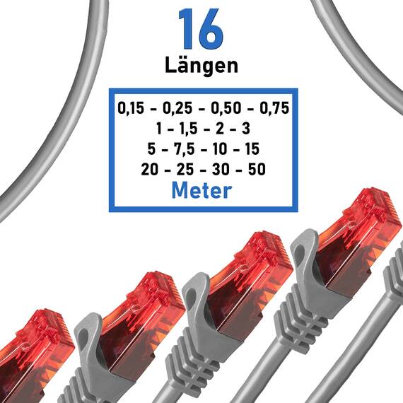 BIGtec LAN Kabel 30m Netzwerkkabel grau Gigabit Ethernet Kabel RJ45 Stecker Patchkabel für Patchpanel Netzwerk Switch Gaming PC kompatibel Playstation 5 PS5 XBOX Nintendo Switch 2 -Station 30 Meter
