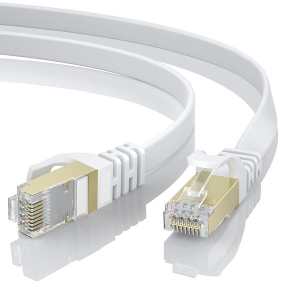 BUSOHE Cat 8 Lan Kabel 2meter, Hochgeschwindigkeits Ethernet Kabel- Gigabit RJ45 LAN Netzwerkkabel, 40Gbps 2000Mhz Internet Patchkabel Kompatibel mit Router, Modem, PC, Laptop, Drucker