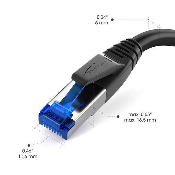 KabelDirekt – Cat 7 Netzwerkkabel, bruchfest – 10x 5m – 10 Gigabit LAN Kabel & Ethernet Kabel, erhältlich in 0,25-30m (Patchkabel für Highspeed-Netzwerke, PC, Switch/Router/Modem, RJ45, schwarz)