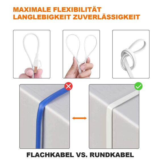 Ercielook lan kabel CAT8 Hochgeschwindigkeits - 0,75m Netzwerkkabel für den Außen- und Innenbereich, 40 Gbit/s lankabelverlaengerung für Router/Gaming/Modem