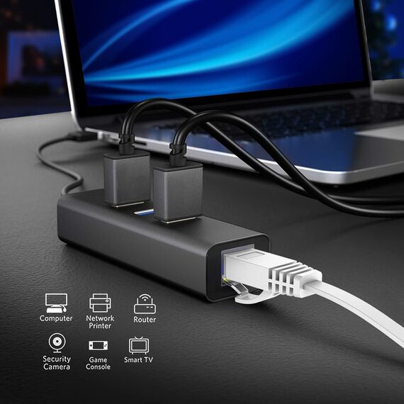 Ercielook Lan Kabel 8meter CAT6 High Speed Netzwerkkabel mit Kabelclips - lankabelverlaengerung für PS5/4 Router Modem TV Switch Laptop