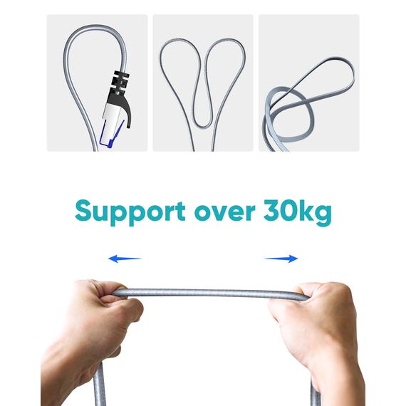 BUSOHE Cat 8 LAN Kabel 5m (10-Stück), 40Gbps 2000MHz Ethernet Kabel Netzwerkkabel, Flach Hochgeschwindigkeits Gigabit RJ45 Patchkabel, Geflochtener Internet Kabel Kompatibel mit PC, Router, Modem