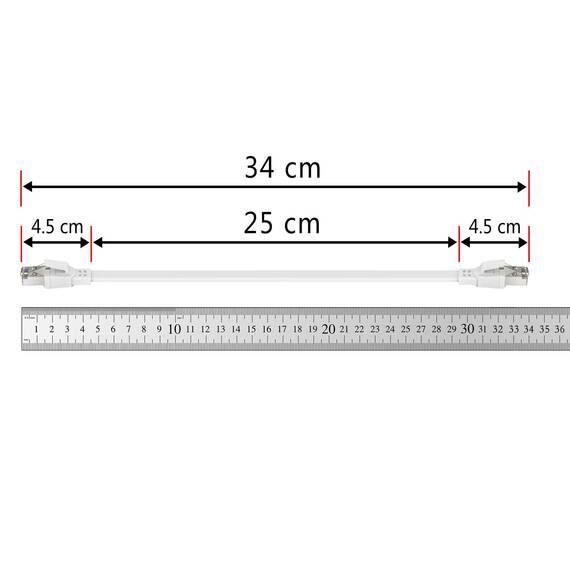 Ercielook Lan Kabel 0,25m-5 Stück - Hochgeschwindigkeits 40 Gbit/s Cat8-Netzwerkkabel für den Außen- und Innenbereich, wetterfest, UV-beständig für Router/Gaming/Modem