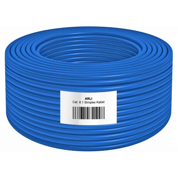 ARLI Cat8.1 Verlegekabel 25m | S/FTP doppelt geschirmt | bis zu 40 Gbit/s & 2000 MHz | Halogenfrei LSZH | AWG 23 Massivleiter | PoE+ & Multimedia | Metermarkierung | Ethernet Netzwerkkabel Cat8