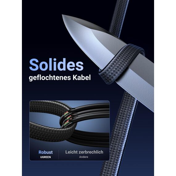 UGREEN CAT 8 LAN Kabel 40000Mbit/s Netzwerkkabel Ethernet Kabel (3M)