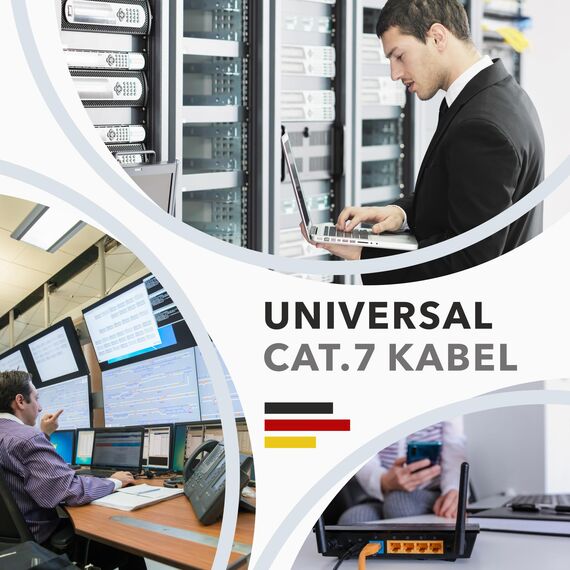 RedStar24 CAT 7 Verlegekabel 30m Netzwerkkabel Datenkabel LAN CAT7 Kabel Kupfer Installationskabel CAT.7 Gigabit S/FTP Kat.7 Halogenfrei PIMF POE 10Gbit Netzwerk Verkabelung Ethernet Simplex 30m