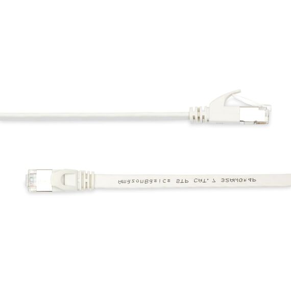 Amazon Basics flaches RJ45 Cat-7 Gigabit Ethernet Patch Internetkabel, 15.2 m, Weiß, Drucker