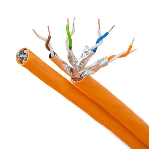 PremiumX CAT 7 Netzwerkkabel 25m LAN Kabel Duplex Kupferkabel Ethernet Datenkabel S/FTP PiMF PoE Eca Kat7 Verlegekabel Installationskabel für müheloses Verlegen