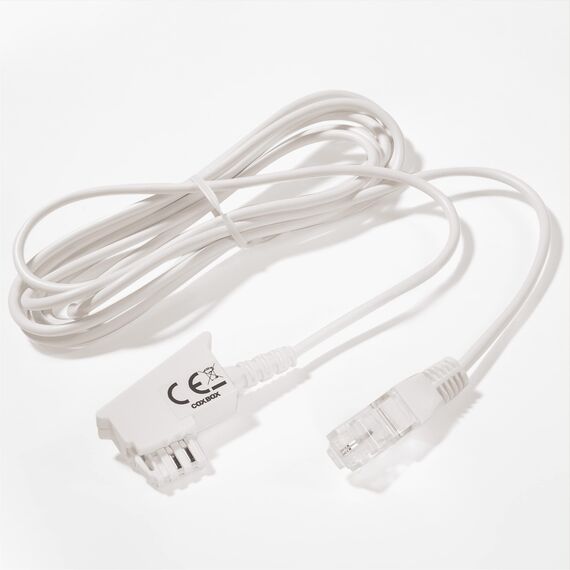 COXBOX 8 m DSL Kabel Fritzbox, Speedport, Easybox - TAE Kabel RJ45 weiß - VDSL ADSL WLAN Router-Kabel mit Twisted Pair für eine zuverlässige Verbindung