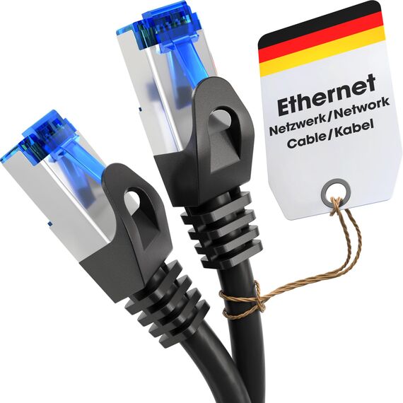 KabelDirekt Netzwerkkabel – Überträgt maximale deutsche Glasfaser-Geschwindigkeit – Netzwerk, Ethernet Kabel, LAN & Patch Kabel – 3m – In 0,25-30m – Gigabit-Netz, Router/Modem, RJ45 (silbern)
