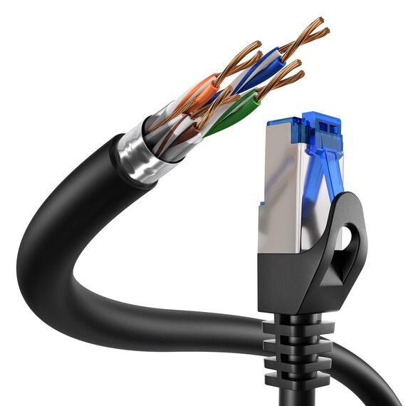 KabelDirekt Netzwerkkabel – Überträgt maximale deutsche Glasfaser-Geschwindigkeit – Netzwerk, Ethernet Kabel, LAN & Patch Kabel – 2x 5m – In 0,25-30m – Gigabit-Netz, Router/Modem, RJ45 (silbern)