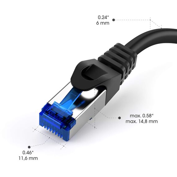 KabelDirekt Netzwerkkabel – Überträgt maximale deutsche Glasfaser-Geschwindigkeit – Netzwerk, Ethernet Kabel, LAN & Patch Kabel – 7,5m – In 0,25-30m – Gigabit-Netz, Router/Modem, RJ45 (silbern)