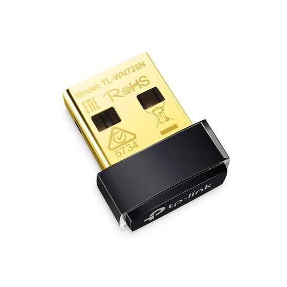 TP-Link TL-WN725N USB WLAN Stick Adapter (bis zu 150Mbit/s, Größe, Soft AP, Geeignet für Windows 10/8.x/7/XP, Mac OS 10.9-10.13) Schwarz