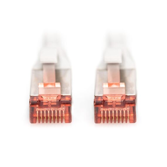 DIGITUS LAN Kabel Cat 6 - 10m - RJ45 Netzwerkkabel - S/FTP Geschirmt - Kompatibel zu Cat6A und Cat7 - Grau