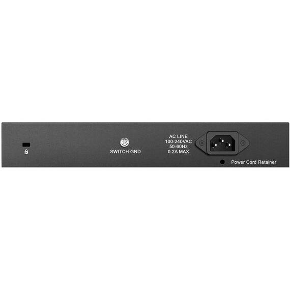 D-Link DGS-1016D Gigabit Switch (16 Ports, 10/100/1000 Mbit/s, einfache Plug & Play-Installation, lüfterlos), Schwarz, Metallisch