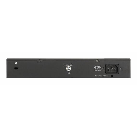 D-Link DGS-1016D Gigabit Switch (16 Ports, 10/100/1000 Mbit/s, einfache Plug & Play-Installation, lüfterlos), Schwarz, Metallisch