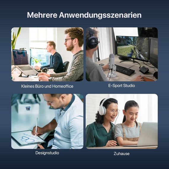 Tenda 5-Port Switch 2.5 Gigabit Unmanaged Netzwerk Switch 2.5 Gbit LAN Switch (Plug-and-Play Ethernet Switch, Lüfterlos, Wandmontage, Ideal für 2,5G NAS, Server, WiFi 6/7 AP, Gaming-PC)(SE105)