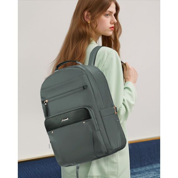 LOVEVOOK Laptop Rucksack Damen, Wasserdicht 17 Zoll Arbeitsrucksack Schulrucksack Teenager für Große Trinkflasche, Elegant Rucksäcke Schultasche Backpack für Arbeit Schule Uni Reise