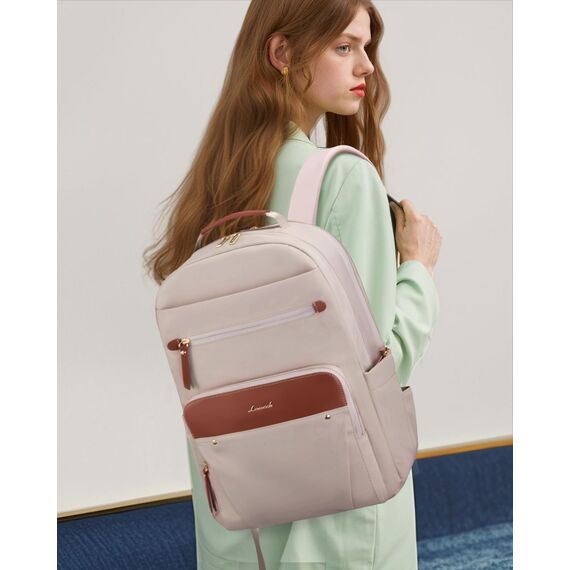 LOVEVOOK Rucksack Damen, Wasserdicht 15,6 Zoll Laptop Rucksäcke Arbeitsrucksack Schulrucksack Teenager für Große Trinkflasche, Elegant Tagesrucksack Schultasche Backpack für Arbeit Schule Uni Reise