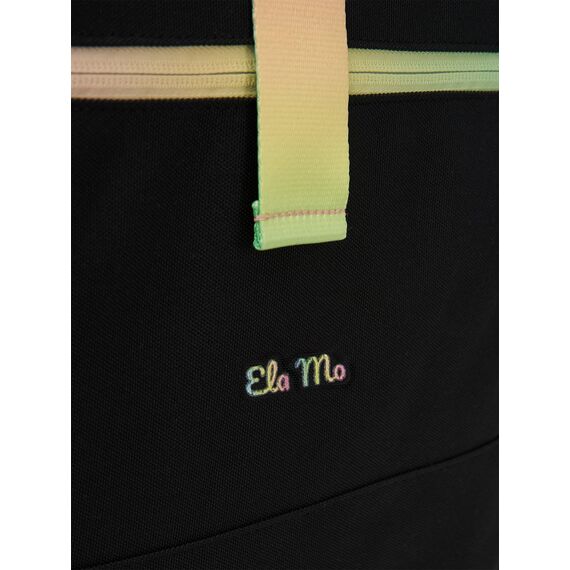 Ela Mo® Rolltop Rucksack Damen - Rollrucksack Anti Diebstahl für Sport & Reisen - Laptoprucksack für Schule, Uni, Business - Mit USB Anschluss & kompaktem Flaschenhalter - Rainbow