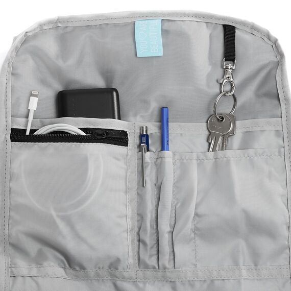 Ela Mo Rucksack Damen - Rolltop schön u. durchdacht - Laptop Rucksäcke für Frauen - Anti Diebstahl Tasche für Schule, Uni, Business (Sand & Olive)