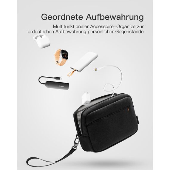 Inateck Kabeltasche Elektronik Organizer, Spritzwasserfester Reise Zubehör Tasche, Kompatibel mit Maus, USB Stick