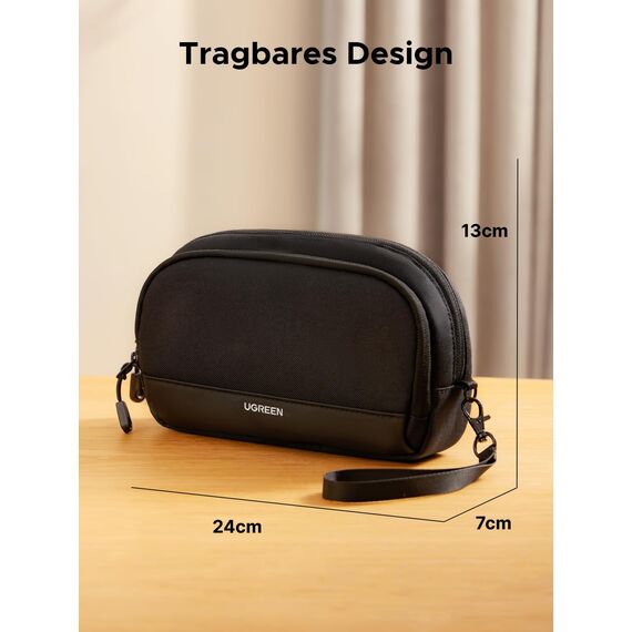 UGREEN Kabeltasche Tech EDC Pouch, Kabel Organiser Tasche, Reise Essentials Kabeltasche Organizer, Wasserfest, Interne ReißVerschluss-Lagen, FüR Power Bank, LadegeräT, Adapter, Kabel, HDD