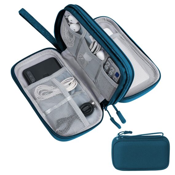 Skycase Kabeltasche,Elektronikzubehör Organizer Tasche,Travel Essentials Tech Pouch Bag,Doppelte Kabel Tasche für Elektronische Accessoires Powerbank Kabeltaschen