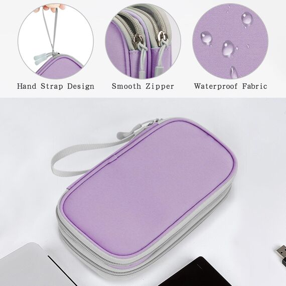 Skycase Kabeltasche,Travel Essentials Tech Pouch Bag,Kabel Organizer Tasche klein für Ladekabel Elektronische Accessoires Power bank Travel Essentials Tech Pouch Bag