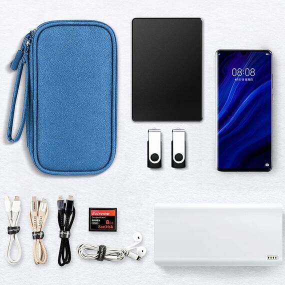 Skycase Kabeltasche,Reise Travel Gadgets Kabel Organizer Tasche,Travel Essentials Tech Pouch Bag für Kabel Powerbank Elektronische Accessoires Kabeltaschen