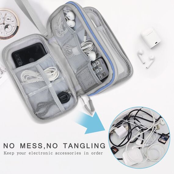 Skycase Kabeltasche,Reise Travel Gadgets Kabel Organizer Tasche,Travel Essentials Tech Pouch Bag für Kabel Powerbank Elektronische Accessoires Kabeltaschen
