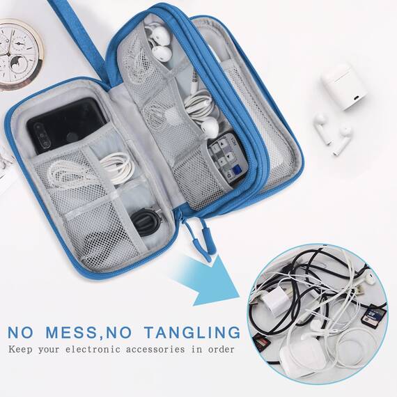 Skycase Kabeltasche,Reise Travel Gadgets Kabel Organizer Tasche,Travel Essentials Tech Pouch Bag für Kabel Powerbank Elektronische Accessoires Kabeltaschen