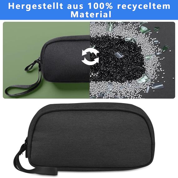 OdiuK Kabeltasche Organizer Wasserresistent Elektronik Organizer Tasche mit 2 Drahtbinder Universal Kabelorganizer Festplattentasche, Tragbar Elektronik Zubehör Tasche für USB SD-Karte Powerbank